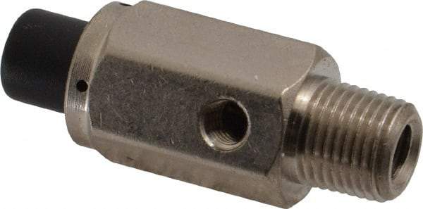 Specialty Mfr - 1/8M Exhaust Push Button Valve - 0.15 CV Rate, 150 Max psi, Normally Closed Actuator - All Tool & Supply