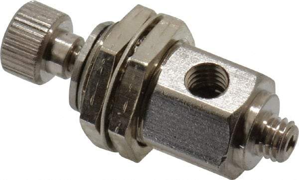 Specialty Mfr - 10-32 Male x Female Mini Needle Valve - 0.1 CV Rate, 150 Max psi, 5-Turn Adjustment - Standard - All Tool & Supply