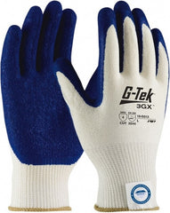 PIP - Size M (8), ANSI Cut Lvl A4, Puncture Lvl 4, Abrasion Lvl 3, Latex Coated Dyneema Diamond HPPE liner Cut Resistant Gloves - Exact Industrial Supply