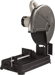 Porter-Cable - 14" Blade Diam, 1" Arbor Hole, Straight Chop & Cutoff Saw - 1 Phase, 3,800 RPM, 4 hp, 120 Volts, 4-1/2" in Solids at 90°, 4-7/8" in Pipe at 90°, 3-13/16" in Solids at 45°, 4-1/2" in Pipe at 45° - All Tool & Supply