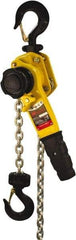 Ingersoll-Rand - 3,300 Lb Lifting Capacity, 20' Lift Height, Lever Hoist - Made from Chain, 68.1 Lb Avg Pull to Lift Rated Load, 1 Chain - All Tool & Supply