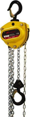 Ingersoll-Rand - 1,100 Lb Lifting Capacity, 30' Lift Height, Hand Hoist - Made from Chain, 31' Overhaul to Lift 1', 1 Chain - All Tool & Supply