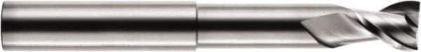 RobbJack - 3/8", 3/8" LOC, 3/8" Shank Diam, 4" OAL, 2 Flute, Solid Carbide Square End Mill - Single End, Diamond-Like Carbon (DLC) Finish, Spiral Flute, 40° Helix, Centercutting, Right Hand Cut, Right Hand Flute, Series FM-201 - All Tool & Supply