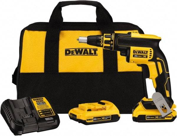 DeWALT - 20 Volt Lithium-Ion Battery Pistol Grip Cordless Screwdriver - 4,400 RPM, 266 In/Lb Torque - All Tool & Supply