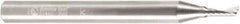 Amana Tool - 3mm Cutting Diam x 0.314" Length of Cut, 1 Flute, Upcut Spiral Router Bit - Uncoated, Right Hand Cut, Solid Carbide, 2-31/64" OAL x 1/4" Shank Diam, 20° Helix Angle - All Tool & Supply