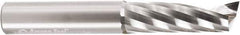 Amana Tool - 1/2" Cutting Diam x 1-5/8" Length of Cut, 1 Flute, Upcut Spiral Router Bit - Uncoated, Right Hand Cut, Solid Carbide, 3-1/2" OAL x 1/2" Shank Diam, 20° Helix Angle - All Tool & Supply