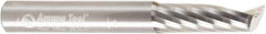 Amana Tool - 3/8" Cutting Diam x 1-1/8" Length of Cut, 1 Flute, Upcut Spiral Router Bit - Uncoated, Right Hand Cut, Solid Carbide, 3" OAL x 3/8" Shank Diam, 20° Helix Angle - All Tool & Supply