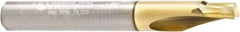 Amana Tool - 1/4" Cutting Diam x 1/4" Length of Cut, 1 Flute, Upcut Spiral Router Bit - Zirconium Coated, Right Hand Cut, Solid Carbide, 2" OAL x 1/4" Shank Diam, 10° Helix Angle - All Tool & Supply