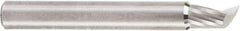 Amana Tool - 1/4" Cutting Diam x 3/8" Length of Cut, 1 Flute, Upcut Spiral Router Bit - Uncoated, Right Hand Cut, Solid Carbide, 2" OAL x 1/4" Shank Diam, 20° Helix Angle - All Tool & Supply