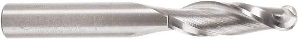 Amana Tool - 3/8" Cutting Diam x 1-1/4" Length of Cut, 2 Flute, Upcut Spiral Router Bit - Uncoated, Right Hand Cut, Solid Carbide, 3" OAL x 3/8" Shank Diam, Core Box, 30° Helix Angle - All Tool & Supply