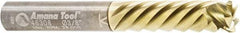 Amana Tool - 3/8" Cutting Diam x 1-1/4" Length of Cut, 6 Flute, Compression Spiral Router Bit - Zirconium Coated, Right Hand Cut, Solid Carbide, 3" OAL x 3/8" Shank Diam, Assorted Router Styles, 30° Helix Angle - All Tool & Supply