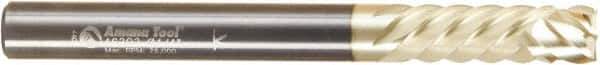 Amana Tool - 1/4" Cutting Diam x 2-1/2" Length of Cut, 6 Flute, Compression Spiral Router Bit - Zirconium Coated, Right Hand Cut, Solid Carbide, 2-1/2" OAL x 1/4" Shank Diam, Assorted Router Styles, 20° Helix Angle - All Tool & Supply