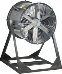 Americraft - 18" Blade, 1/4 hp, 3,050 CFM, Medium Floor Stand Industrial Circulation Fan - Floor Stand, 230/460 Volts, 1 Speed - All Tool & Supply