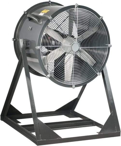 Americraft - 30" Blade, 3/4 hp, 10,400 CFM, Medium Floor Stand Industrial Circulation Fan - Floor Stand, 230/460 Volts, 1 Speed - All Tool & Supply