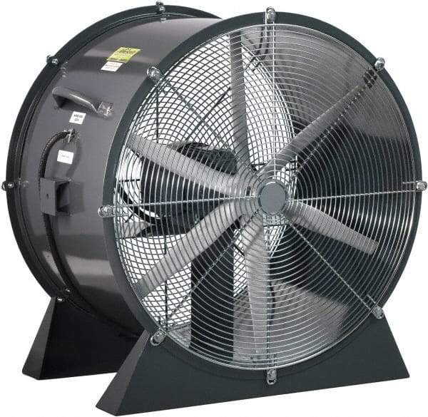 Americraft - 18" Blade, 1/4 hp, 3,050 CFM, Low Floor Stand Industrial Circulation Fan - Floor Stand, 230/460 Volts, 1 Speed - All Tool & Supply