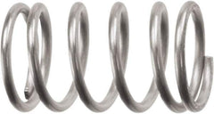 Associated Spring Raymond - 4.57mm OD, 0.46mm Wire, 9.65mm Free Length, Compression Spring - 7.75 Lb Spring Rating, 4.85 N Max Work Load, Stainless Steel - All Tool & Supply