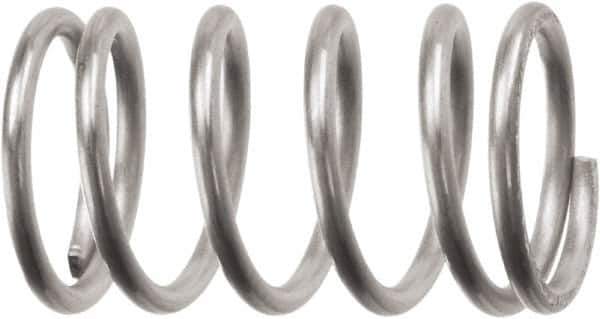 Associated Spring Raymond - 10.67mm OD, 1.07mm Wire, 22.35mm Free Length, Compression Spring - 15.4 Lb Spring Rating, 23.75 N Max Work Load, Stainless Steel - All Tool & Supply