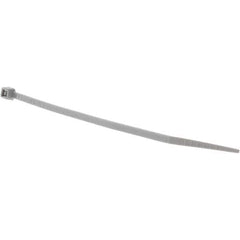 Value Collection - 4" Long Gray Nylon Standard Cable Tie - 18 Lb Tensile Strength, 21mm Max Bundle Diam - All Tool & Supply