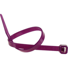 Value Collection - 8" Long Purple Nylon Standard Cable Tie - 50 Lb Tensile Strength, 54mm Max Bundle Diam - All Tool & Supply