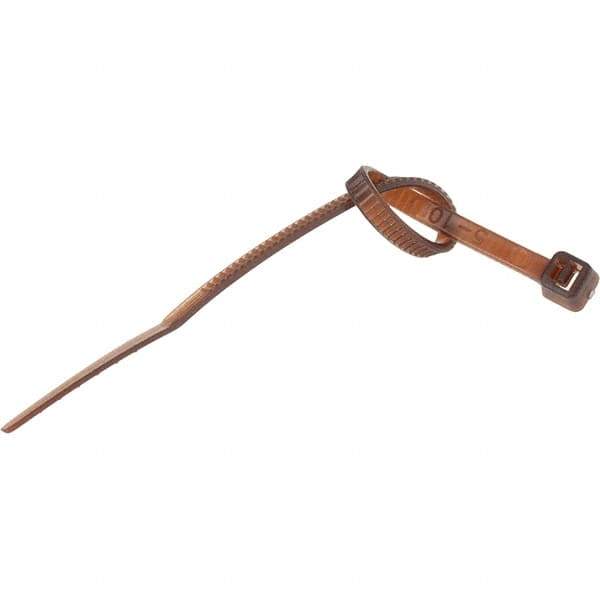 Value Collection - 4" Long Brown Nylon Standard Cable Tie - 18 Lb Tensile Strength, 21mm Max Bundle Diam - All Tool & Supply