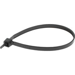 Value Collection - 8" Long Black Nylon Standard Cable Tie - 50 Lb Tensile Strength, 54mm Max Bundle Diam - All Tool & Supply