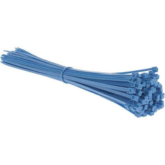 Value Collection - 15.2" Long Blue Nylon Standard Cable Tie - 50 Lb Tensile Strength, 114mm Max Bundle Diam - All Tool & Supply