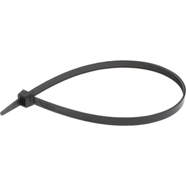 Value Collection - 14-1/2" Long Black Nylon Standard Cable Tie - 120 Lb Tensile Strength, 106mm Max Bundle Diam - All Tool & Supply