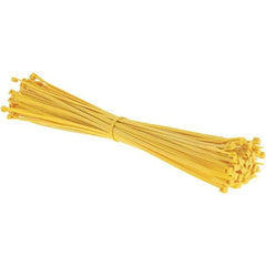 Value Collection - 15.2" Long Yellow Nylon Standard Cable Tie - 50 Lb Tensile Strength, 114mm Max Bundle Diam - All Tool & Supply