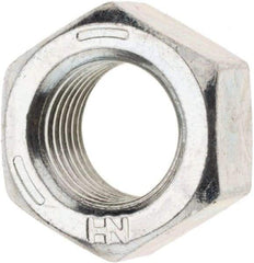 Value Collection - 3/8-24 UN Steel Right Hand Hex Nut - 9/16" Across Flats, 21/64" High, Zinc Clear Finish - All Tool & Supply