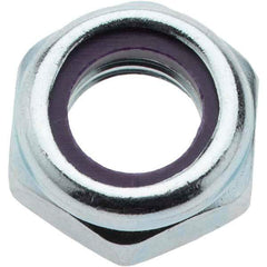 Value Collection - 1/2-13 UNC Grade 2 Hex Jam Lock Nut with Nylon Insert - 3/4" Width Across Flats, 21/64" High, Zinc-Plated Finish - All Tool & Supply