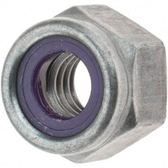 Value Collection - 5/16-18 UNC Grade 2 Heavy Hex Lock Nut with Nylon Insert - 9/16" Width Across Flats, 7/16" High, Uncoated - All Tool & Supply