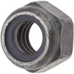 Value Collection - 5/16-18 UNC Grade 8 Hex Lock Nut with Nylon Insert - 1/2" Width Across Flats, 11/32" High, Uncoated - All Tool & Supply