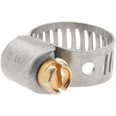 Made in USA - SAE Size 4, 7/32 to 5/8" Diam, Stainless Steel Worm Drive Clamp - All Tool & Supply