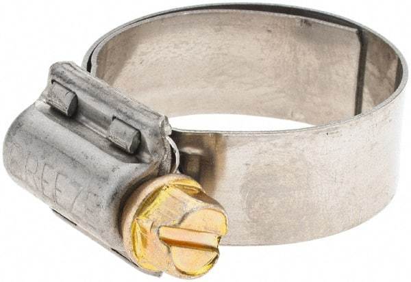 Made in USA - SAE Size 12, 11/16 to 1-1/4" Diam, Stainless Steel Protective Liner Worm Drive Clamp - All Tool & Supply