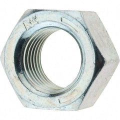 Value Collection - 3/8-24 UN Steel Right Hand Hex Nut - 9/16" Across Flats, 21/64" High, Zinc Clear Finish - All Tool & Supply