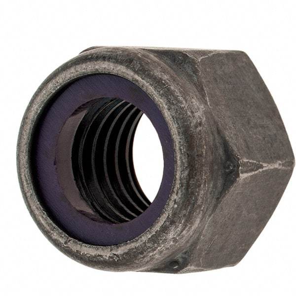 Value Collection - 5/8-11 UNC Grade 8 Hex Lock Nut with Nylon Insert - 15/16" Width Across Flats, 3/4" High, Uncoated - All Tool & Supply