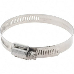 Made in USA - SAE Size 56, 3-1/16 to 4" Diam, Stainless Steel Worm Drive Clamp - All Tool & Supply