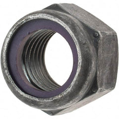 Value Collection - 7/8-9 UNC Grade 8 Hex Lock Nut with Nylon Insert - 1-1/4" Width Across Flats, 63/64" High, Uncoated - All Tool & Supply