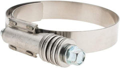 Made in USA - 2-1/4 to 3-1/8" Diam, Stainless Steel Auto-Adjustable Worm Drive Clamp - 5/6" Wide - All Tool & Supply