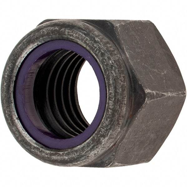 Value Collection - 3/4-10 UNC Grade 8 Hex Lock Nut with Nylon Insert - 1-1/16" Width Across Flats, 7/8" High, Uncoated - All Tool & Supply