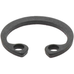 Made in USA - 12mm Nominal, 1mm Thick, Phosphate Finish, Spring Steel Snap Internal Retaining Ring - 1.1mm Groove Width, 0.25mm Groove Depth, 12.5mm Groove Diam - All Tool & Supply