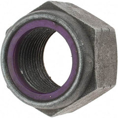 Value Collection - 1-1/8 - 12 UNF Grade 8 Hex Lock Nut with Nylon Insert - 1-5/8" Width Across Flats, 1-11/64" High, Uncoated - All Tool & Supply