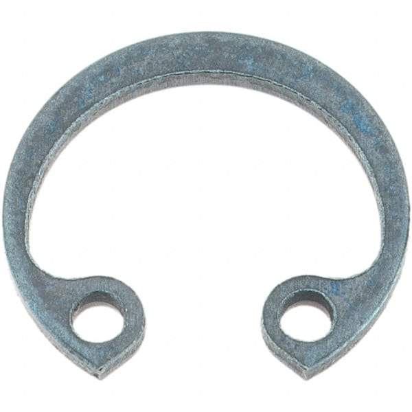 Made in USA - 0.8mm Thick, Plain Finish, Spring Steel Snap Internal Retaining Ring - 9.4mm Groove Diam - All Tool & Supply