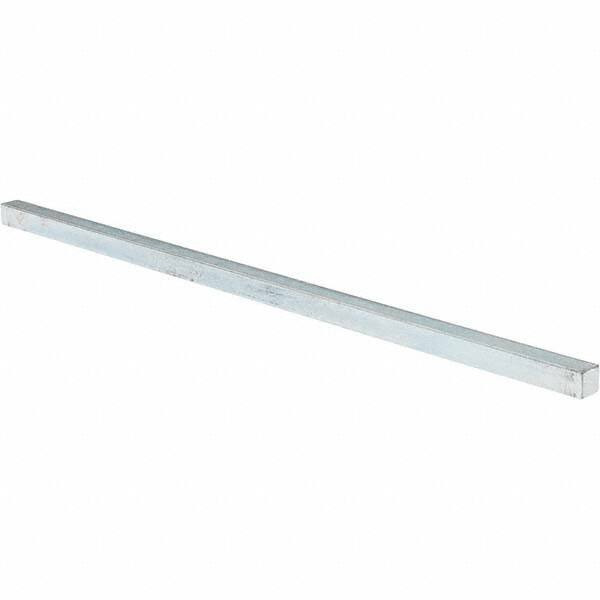 Value Collection - 12" Long x 3/8" High x 3/8" Wide, Zinc-Plated Oversized Key Stock - Cold Drawn Steel - All Tool & Supply