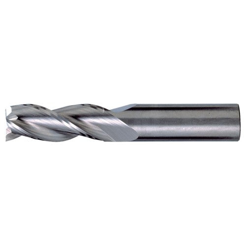 3/4″ × 3/4″ × 1″ × 3″ RHS / RHC Solid Carbide 3-Flute Square End High-Performance End Mill for Aluminum - Bright