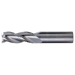 ‎1″ × 1″ × 1-1/4″ × 4″ RHS / RHC Solid Carbide 3-Flute Square End High-Performance End Mill for Aluminum - TiCN - Exact Industrial Supply