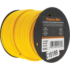 EastPenn - 12 AWG, 100' OAL, Hook Up Wire - Yellow Vinyl Jacket - All Tool & Supply