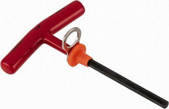 Proto - 1/4" Hex, Tethered T-Handle Cushion Grip, Hex Key - 6" OAL, Alloy Steel, Inch System of Measurement - All Tool & Supply