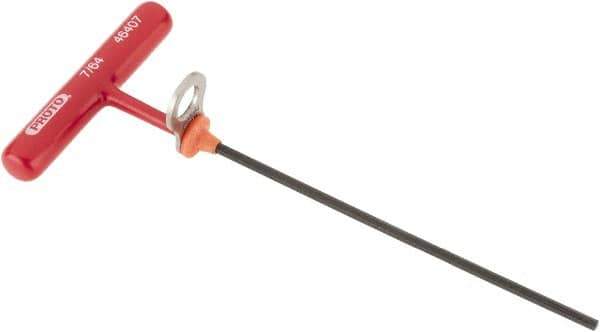 Proto - 7/64" Hex, Tethered T-Handle Cushion Grip, Hex Key - 6" OAL, Alloy Steel, Inch System of Measurement - All Tool & Supply