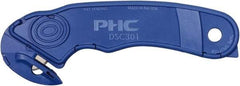 PHC - Fixed Safety Cutter - Blue Plastic Handle, 1 Blade Included - All Tool & Supply